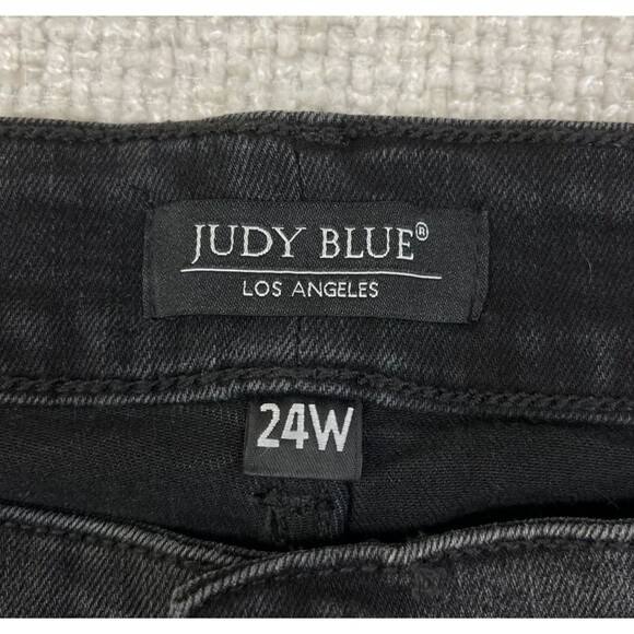 NEW Judy Blue Skinny Fit Capri Jeans Women's 24W Stretch Black Denim 41x20 - Picture 3 of 11